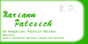 mariann palesich business card